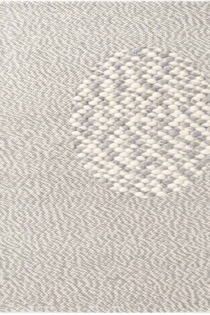 THE RUGS Lyon Handwoven Wool Beans Rug Living Room in Grey - Size: 200 cm x 290 cm - image 1