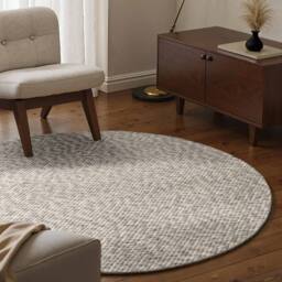 THE RUGS Lyon Handwoven Wool Beans Rug Living Room in Grey - Size: 200 cm x 290 cm - thumbnail 5