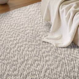 THE RUGS Lyon Handwoven Wool Beans Rug Living Room in Grey - Size: 200 cm x 290 cm - thumbnail 2