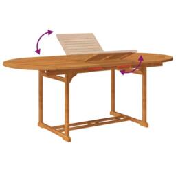 Berkfield Home 5 Piece Garden Dining Set Solid Acacia Wood in Brown - thumbnail 5