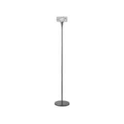 Netlighting O2 Floor Lamp 1 Light E27 Polished Chrome in Grey