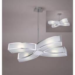 Netlighting Duna GU10 Pendant 4 Light L1SGU10 Polished Chrome in Grey - thumbnail 2