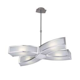 Netlighting Duna GU10 Pendant 4 Light L1SGU10 Polished Chrome in Grey - thumbnail 1