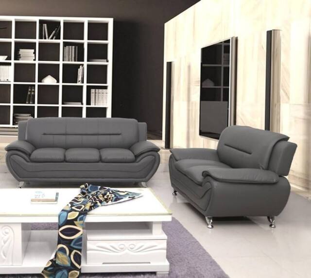SquareBoxx Saturn 3 + 2 Sofa Set Grey - image 1