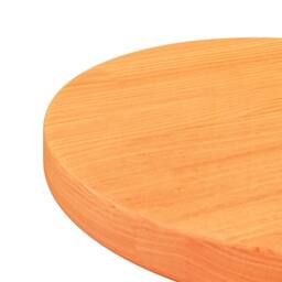 Berkfield Home Table Top Round Wax Brown √ò30x2.5 cm Solid Wood Pine - Size: 30x2.5 cm - thumbnail 6