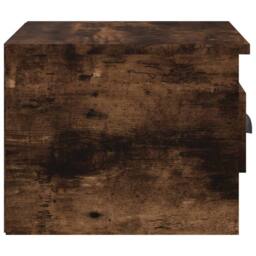 Berkfield Home Elegant Wall-mounted Bedside Cabinet Smoked Oak 41.5x36x28cm in Brown - Size: 41.5x36x28 cm - thumbnail 7