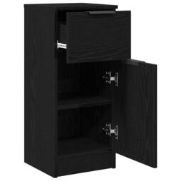 Berkfield Home Sideboard Black Oak 30x30x70 cm Engineered Wood - Size: 30 x 30 x 70 cm - thumbnail 5