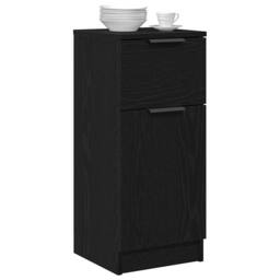 Berkfield Home Sideboard Black Oak 30x30x70 cm Engineered Wood - Size: 30 x 30 x 70 cm - thumbnail 3