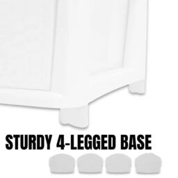 FORGEVIO Rattan Effect Storage Tower Unit, Available with Drawers 4 Drawer in White - thumbnail 5