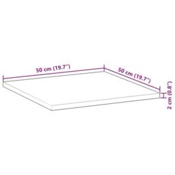 Berkfield Home Table Top Square 50x50x2 cm Solid Wood Acacia in Brown - Size: 50 x 50 x 2 cm - thumbnail 9