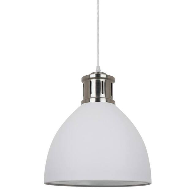 Netlighting Industrial & Retro Hanging Pendant White Nickel White Shade E27 - image 1