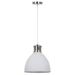 Netlighting Industrial & Retro Hanging Pendant White Nickel White Shade E27 - thumbnail 2