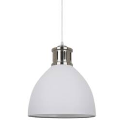 Netlighting Industrial & Retro Hanging Pendant White Nickel White Shade E27 - thumbnail 1