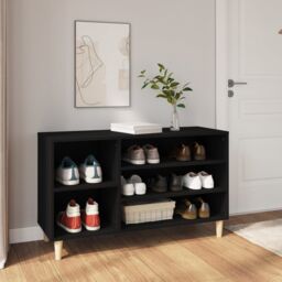 Berkfield Home Shoe Cabinet Black 102x36x60 cm Engineered Wood - Size: 102 x 36 x 60 cm