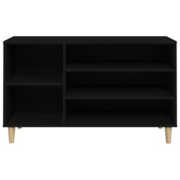 Berkfield Home Shoe Cabinet Black 102x36x60 cm Engineered Wood - Size: 102 x 36 x 60 cm - thumbnail 5