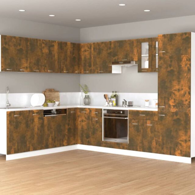 Berkfield Home Hanging Cabinet Smoked Oak 60x31x40 cm Engineered Wood in Brown - Size: 60 x 31 x 40 cm - image 1