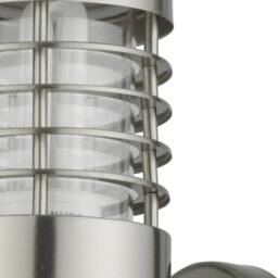 First Choice Lighting Set of 2 Bloom - Brushed Stainless Steel Outdoor Wall Lights in Silver - thumbnail 6