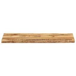 Berkfield Home Table Top Live Edge 120x40x2.5 cm Solid Wood Rough Mango in Brown - thumbnail 1