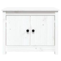 Berkfield Home Beautiful Coffee Table White 71x49x55 cm Solid Wood Pine - Size: 71 x 49 x 55 cm - thumbnail 6