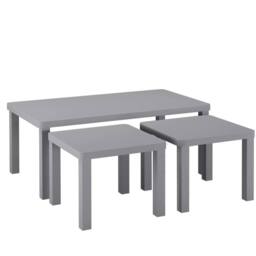 Havendro Grey Coffee Tables Set of 3 Nesting Wooden - thumbnail 3