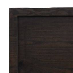 Berkfield Home Table Top Dark Grey 160x60x(2-4) cm Treated Solid Wood Live Edge in Dark Brown - thumbnail 7