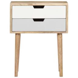 Berkfield Home Bedside Cabinet 47x35x59 cm Solid Mango Wood - Size: 47 x 35 x 59 cm - thumbnail 3