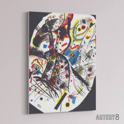 "Artery8 Small Worlds III Abstract Painting Kandinsky Canvas Wall Art Print in Black - Size: W12"" x H16""" - thumbnail 2