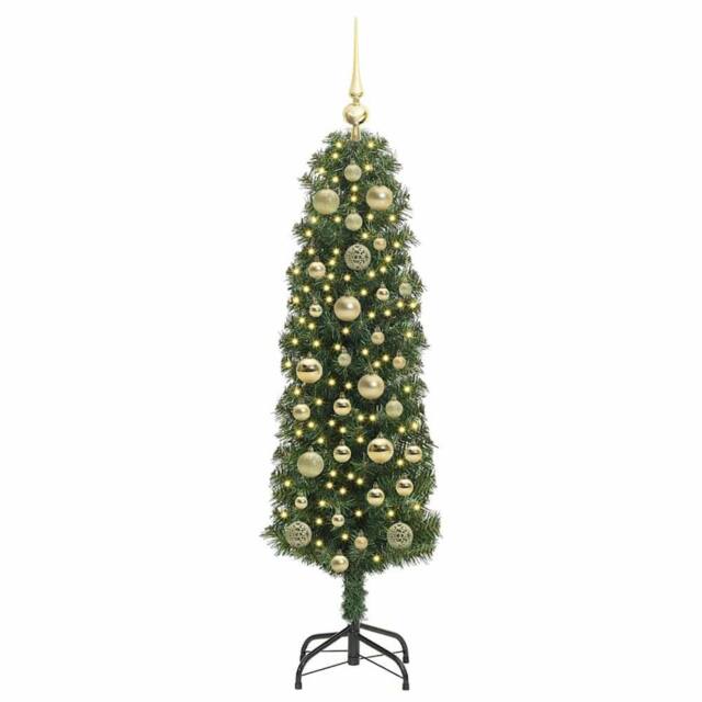 Berkfield Home Stunning Artificial Christmas Tree with 150 LEDs with Stand Green - image 1