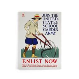 "Artery8 United States School Garden Army Canvas Wall Art Print E Penfield in White - Size: W18"" x H24""" - thumbnail 1