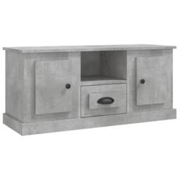 Berkfield Home TV Cabinet Concrete Grey 100x35.5x45 cm Engineered Wood - thumbnail 3