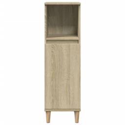 Berkfield Home Bathroom Cabinet Sonoma Oak 30x30x100 cm Engineered Wood in Light Oak - Size: 30 x 30 x 100 cm - thumbnail 4