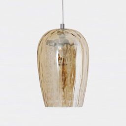 First Choice Lighting Dimpled Glass & Jewelled Pendant Light in Silver - thumbnail 4