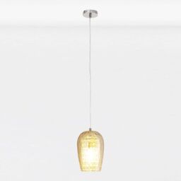 First Choice Lighting Dimpled Glass & Jewelled Pendant Light in Silver