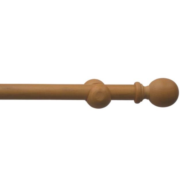 Blinds Outlet Wooden Eyelet Curtain Pole in Light Oak - Size: 160 cm - image 1