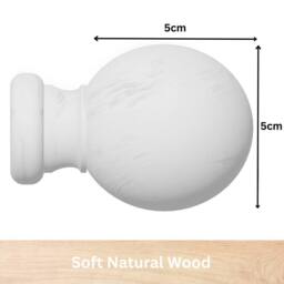 Blinds Outlet Wooden Eyelet Curtain Pole in Light Oak - Size: 160 cm - thumbnail 3