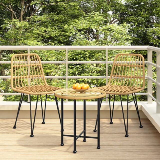 Berkfield Home Garden Chairs 2 pcs 48x62x84 cm PE Rattan in Brown - Size: 48 x 62 x 84 cm - image 1