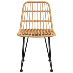 Berkfield Home Garden Chairs 2 pcs 48x62x84 cm PE Rattan in Brown - Size: 48 x 62 x 84 cm - thumbnail 4