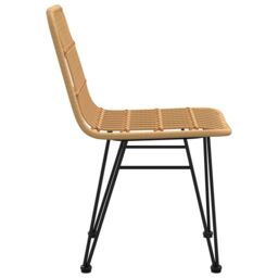 Berkfield Home Garden Chairs 2 pcs 48x62x84 cm PE Rattan in Brown - Size: 48 x 62 x 84 cm - thumbnail 5