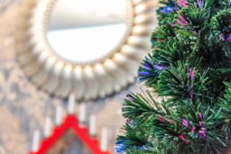 Shatchi 2Ft/60cm Multicolour Fibre Optic Christmas Tree LED Pre-Lit in Green - Size: 2ft - thumbnail 2