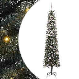 Berkfield Home Artificial Christmas Tree with 300 LEDs Green 58 x 58 x 240 cm - thumbnail 2