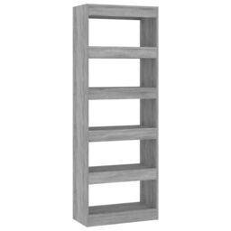 Berkfield Home Book Cabinet/Room Divider Concrete Grey 60x30x166 cm Engineered Wood - Size: 60 x 30 x 166 cm - thumbnail 2