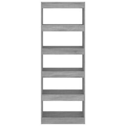 Berkfield Home Book Cabinet/Room Divider Concrete Grey 60x30x166 cm Engineered Wood - Size: 60 x 30 x 166 cm - thumbnail 5