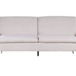 Wyld and Coco Luxe Living Beige Velvet 3-Seater Sofa Bed - Click-Clack - thumbnail 2