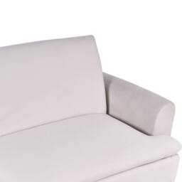 Wyld and Coco Luxe Living Beige Velvet 3-Seater Sofa Bed - Click-Clack - thumbnail 7