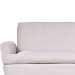 Wyld and Coco Luxe Living Beige Velvet 3-Seater Sofa Bed - Click-Clack - thumbnail 8