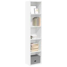 Berkfield Home Decorative Bookcase White 40x30x189 cm Engineered Wood - Size: 40 x 30 x 189 cm - thumbnail 2