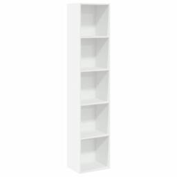 Berkfield Home Decorative Bookcase White 40x30x189 cm Engineered Wood - Size: 40 x 30 x 189 cm - thumbnail 3