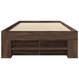 Berkfield Home Bed Frame Frame Brown Oak 75x190 cm Small Single Wood - thumbnail 5