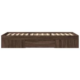 Berkfield Home Bed Frame Frame Brown Oak 75x190 cm Small Single Wood - thumbnail 6