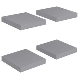 Berkfield Home Floating Wall Shelves 4 pcs Grey 23x23.5x3.8 cm MDF - thumbnail 2